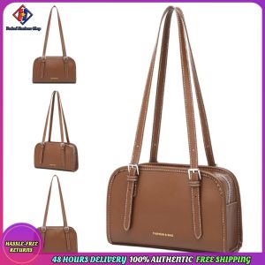 Vodool Leather Shoulder Bag for Women Solid Color Casual Hobo Bags for Work Travel