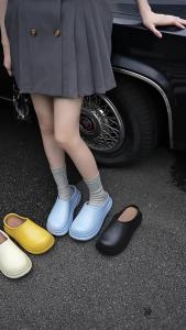 WomenS Thick-Soled Slip-On Sandals For Outdoor Wear 2026 New Model Height-Increasing Non-Slip Odor-Resistant Closed-Toe Summer Sandals For Women Chef Shoes