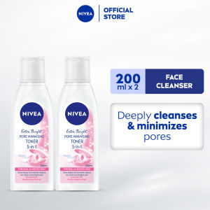 PACK OF 2 NIVEA Face Cleanser Extra Bright Pore Minimizer Facial Toner 200ml