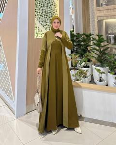 Gamis Elegan Atiya Maxi dengan Motif Batik Terbaru 2024 untuk Remaja Wanita