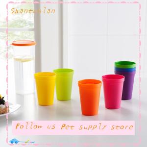 🎁【Special price】🎁Sha ชุดถ้วยพลาสติกสีรุ้ง7ชิ้นถ้วยน้ำแบบนำกลับมาใช้ใหม่ได้ถ้วยใส่น้ำเดินทางปิกนิกสีรุ้งแบบพกพาสุดทันสมัยถ้วยสำหรับเด็กแก้วเครื่องดื่มงานปาร์ตี้