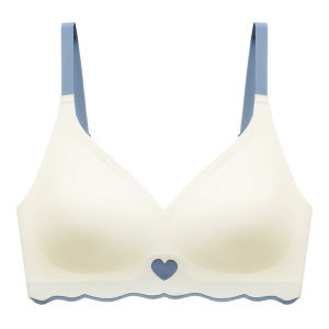 DBI Bra Wanita Seamless Tanpa Kawat 7058 Pakaian Dalam Wanita Nyaman Motif Love Push Up Busa Bisa Dilepas Bh Sport