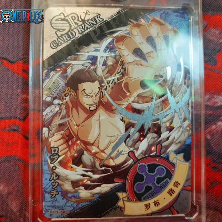 Thẻ OnePiece nhật Rob Lucci OPOT SRIT SR băng hải tặc CP9 Anime One Piece hiệu ứng phản quang 1459 NF4 1-5