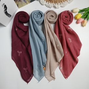 Hijab Paris Coquette / Kerudung Segiempat Paris Bordir Pita