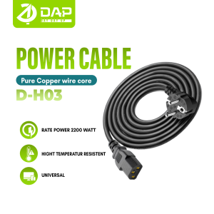 DAP D-H03 Cable Power Multifungsi Lenght 150cm Rated Power 2200 Watt - Garansi 1 Tahun