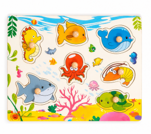 FS 597 Sea Animals Peg Puzzle Educational Toy