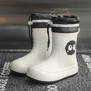 Prelesty Sepatu Sawah Anak Laki Laki Boots Tinggi Karet Casual Anti Air Banjir Sepatu Hujan Perempuan Murah Keren Tidak Licin Motif Lucu Rain Boots 028