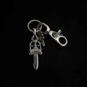 Ćhřomę & Ĥeaŕts S925 Retro Hip-hop Sword Cross Accessories Keychain Pendant All-match