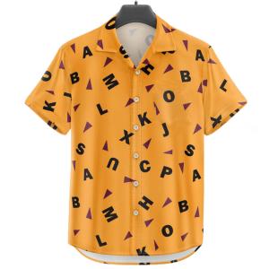 ZEEMIN New Mens Shirt 3d Small Pattern Full Print Short Sleeve Shirt Beach Casual Hawaiian Shirts For Men Loose Oversized Men Clothing