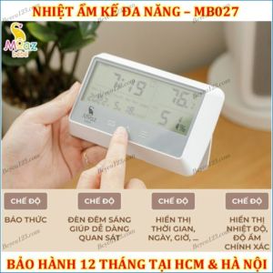 (MB027) Nhiệt ẩm kế đa năng Moaz BéBé MB - 027 hiển thị nhiệt độ chính xác MGG