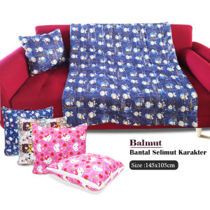 Balmut Bantal Selimut Motif Karakter Bolak Balik Size 130x103cm Random Motif Boy & Girl