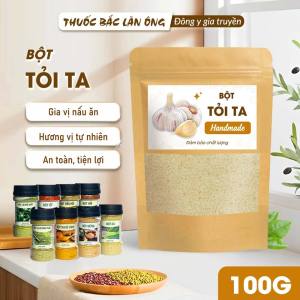 Bột tỏi ta nguyên chất 100g (Garlic powder khử mùi tanh ướp thịt cá thơm ngon)