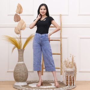 Celana Kulot jeans 7/9  wanita Kekinian / Boyfriend jeans snow wanita Premium best quality