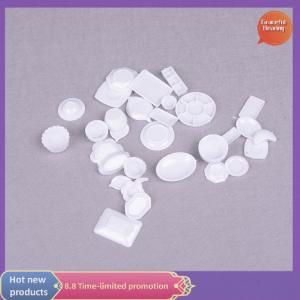 Graceful 33pcs Mini Dollhouse Miniature Kitchen utensils dish plate tableware Toys