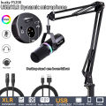Kusky FS200 USB Dynamic Microphone USB XLR Dual Mode Mic RGB USB Gaming Mic For PC,laptop,Phone,Computer,Sound Card,Mixer. 