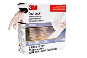 3M MP-3560 Dual Lock Fasteners Clear 1 x 4.9-Yds