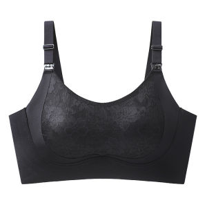 Breastfeeding Bra Adjustable Type Breastfeeding Rabbit Ear Cup Top Buckle Push-Up Lifting No Steel Ring Pregnancy Period Postpartum Under