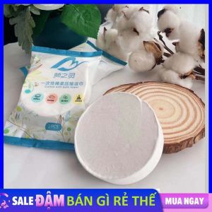 Khăn tắm nén du lịch bằng cotton 70*140 cm / Khăn tắm cotton tiện lợi siêu thấm hút - Khăn tắm du lịch dạng nén dụng 1 lần tiện lợi