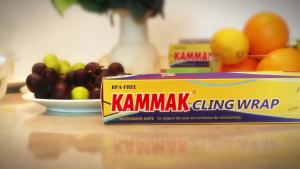 KAMMAK Plastic Wrap with Slide Cutter Food Cling Wrap 12 Inch Kitchen Cling Film BPA-Free Microwave-Safe 300 Ft Roll Food Service Film Quick Cut for Restaurant (2 Pack)