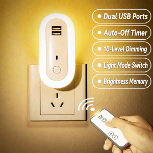 BTNM376423 Dimmable Bedroom Light with Remote Control Wall-mounted Bedside Lamp Energy Saving LED Night Lamp
