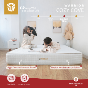 Kasur Busa Warrior Cozy Cove 160x200 Tebal 30 cm | Matras Busa Original | Free Bantal Garansi 20 Tahun