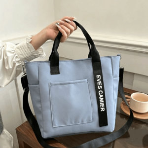 Underarm Purse Nylon Canvas Tote Bag Large Capacity Lightweight Shoulder Bag Solid Color Korean Style Commute Handbag Girl