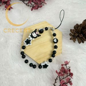 SANRIO Lanyard Tali Gantungan Gelang Strap HP Phone Charm Handphone Device Kamera Handmade Macaron Candy Lanyard Full Warna Korean Style Black Pink Estetik Bracelet Beads Hello Kitty Cinnamoroll Pompompurin My Melody Kuromi Pochacco