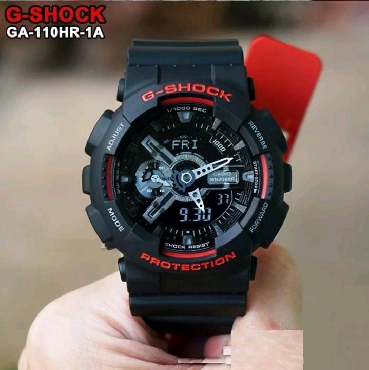 Casio G-Shock GA-110HR Black List Red Lazada Indonesia