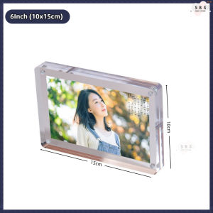 🌟SG STOCK🌟Transparent acrylic tabletop photo frame thickened strong magnetic frame picture frame