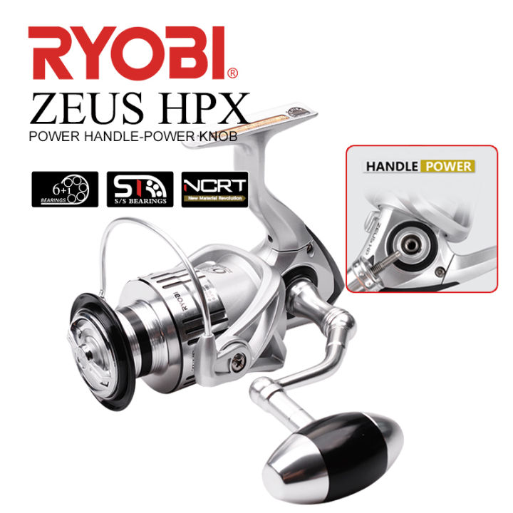 RYOBI ZEUS HP Spinning Fishing Reels 2000/3000/4000/6000/8000 6+