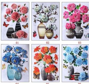 [TRANG TRÍ TẾT 2024] Tranh dán kính dán cửa dán tường hình hoa 3D nổi tết 2024 Decal trang trí tết 2024