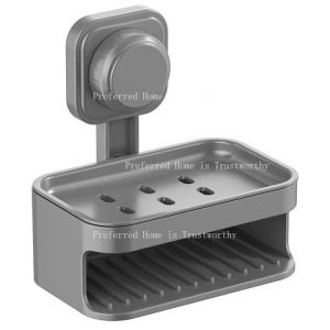 ZZSA New Suction Cup Soap Wall Mounted Non Perforated Soap Storage Rack Drainage for Household Use 4P7H5