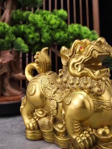 Brass Pixiu Office Store Opening Ornament Home Decor Metal Money Pixiu Brass Crafts Wholesale