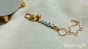 Customised Name Dinosaur Bag Charm Personalised Keychain Christmas Gift