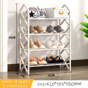 4 layer simple shoe rack shoe cabinet student dormitory assembled storage rack Thickness 8.6MM