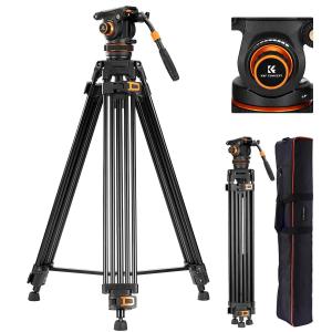 K&F Concept 10KG Load Capacity Fluid Head Tripod Camera Video Tripod VA3+BV20 - Tripod Kamera