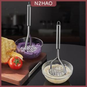 N2HAO Tiện Ích Nhà Bếp Sáng Tạo Bùn Báo Chí Masher Puree Sản Xuất Nước Trái Cây Thép Không Gỉ Khoai Tây Máy Nghiền Pusher Công Cụ Trái Cây Cocina Cozinha