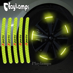 5Pcs/Set Car Reflective Stickers Car Wheel Sticker Warning Decal Strip Secure Reflector Stickers Car Styling Accessories
