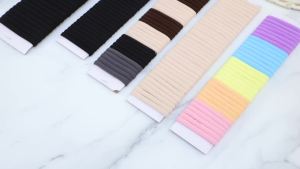 obeoby 100Pcs Hair Ties for Thick Hair Seamless Elastic Ponytail Holders    Nylon Hair TiesBulk Black Hair BandsStretchy Hold Gentle On Hair For Daily Wear Sports Travel