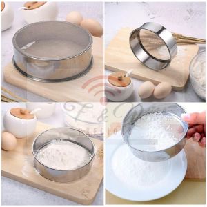 Ready Stock Thicken Stainless Steel Mesh Flour Sifting Sifter Sieve Baking Tool Kitchen Penapis Tepung Keluli
