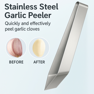 Stainless Steel Peeler Tongs Manual Peeling Garlic Clip Fish Bone Remover Hair Plucking Tweezers Garlic Peeler Tweezers