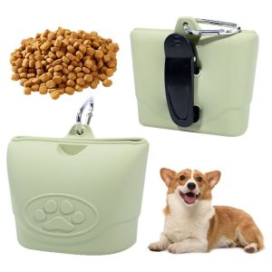 DOOUR Silicone Dog Treat Pouch ic Closure Portable Dog Training Waist Pack High Quality Waist Clip Training Bag for Dogs Outdoor