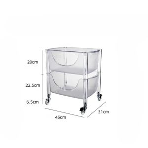 xpkQ Nordic Acrylic Storage Drawers Transparent Creative Multi-layer Storage Cabinet Trolley Modern Simple Wheel Removable Home Decor 6K4N7