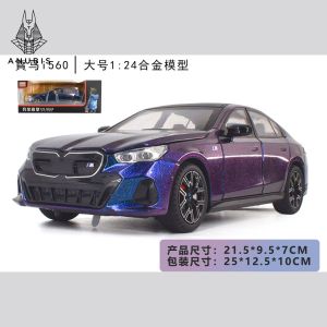 Mô Hình Xe Ôtô Kim Loại 1/24 Siêu Xe BMW I5 M60 Dùng Để Trưng Bày Bàn Làm Việc