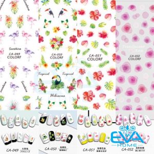 [HCM]Decal Dán Móng Tay 3D Nail Sticker Tráng Trí Hoạ Tiết Hoa Lá Và Hồng Hạc CA049 - CA052