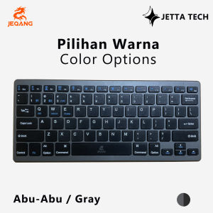 JEQANG Keyboard Bluetooth 3 in 1 Wireless Keyboard untuk PC Android Apple Baterai AAA