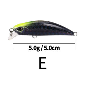 1PCS 5g/5cm Minnow Fishing Lure Laser Sinking Bait 3D Eyes Fishing
