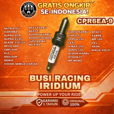 BUSI RACING SUPER IRIDIUM (CPR6EA9) VIXIONJUPITER-MXVARIOBEATR15CBR150SATRIA-FU SUPRAX125NMAXAEROX SCOOPYVERZAKARISMA