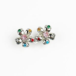 Seeko Rhinestone Flower Tighten Waist Buckle Pins Waist Clip Adjustable Snap Detachable 1 Set