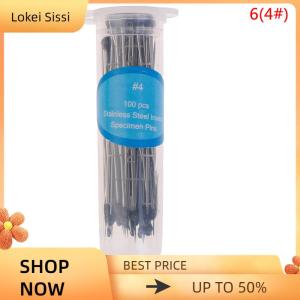 Lokei เข็มสเตนเลสสำหรับตรวจแมลงเข็ม100ชิ้นสำหรับการทดลองทางทันตกรรมของโรงเรียน